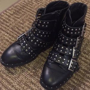 Mossimo Studded Buckle Ankle Boots